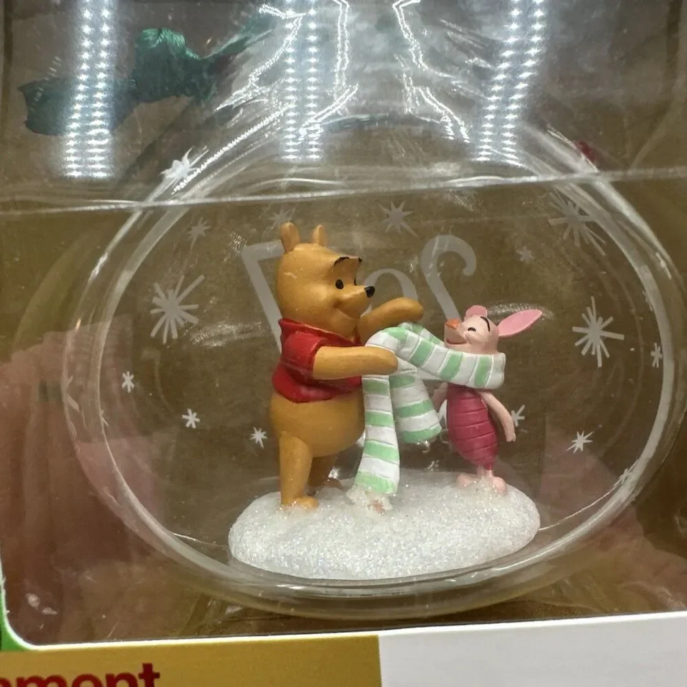 Disney Store Ornament Winnie The Pooh and Piglet Glass Drop Sketchbook 2017 - Picture 2 of 7